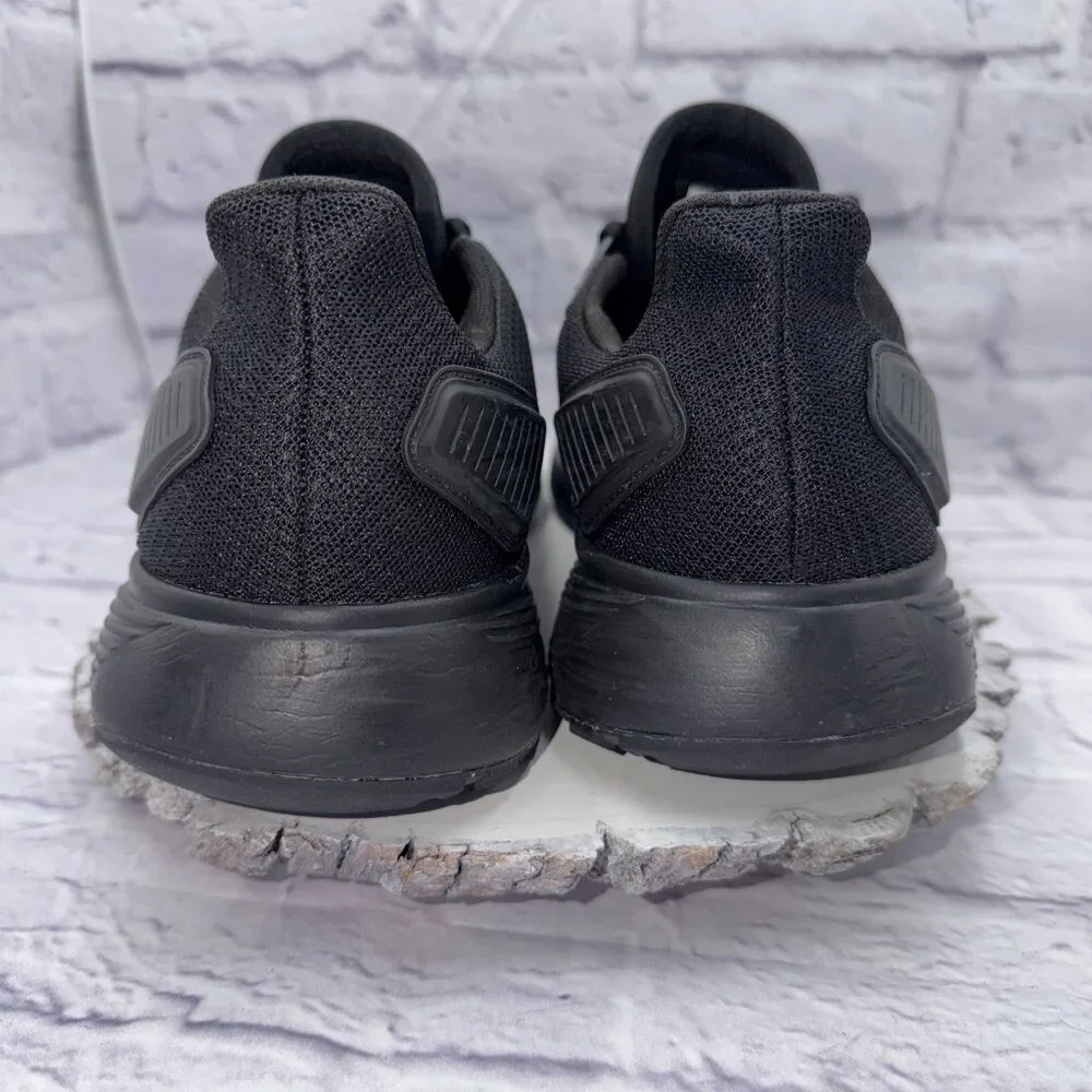 Adidas Duramo 9 Mens Size 12.5 Triple Black Walking Running Shoes Sneakers - Picture 7 of 14